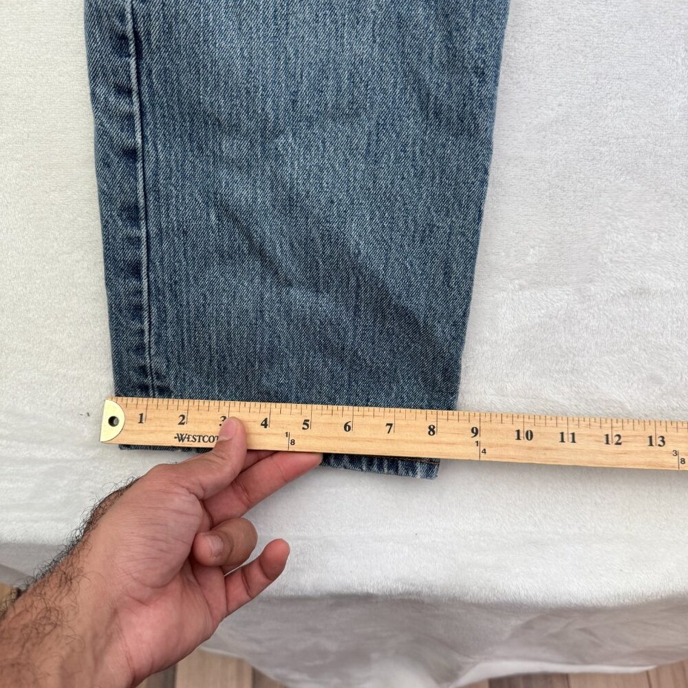 Levis 501 Jeans Mens 33x34 (32x32) Blue Original Fit Straight Leg Button Fly - Picture 7 of 12